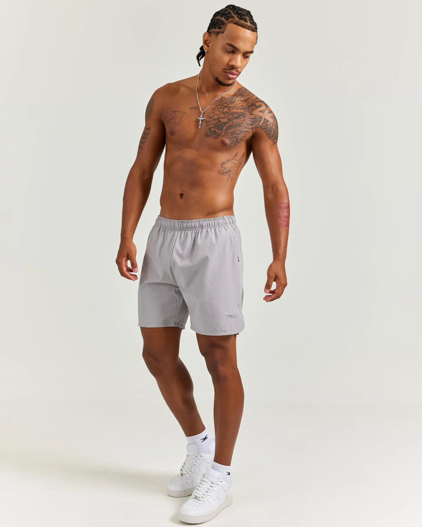 Woven Tech Shorts - Grey - Image 6